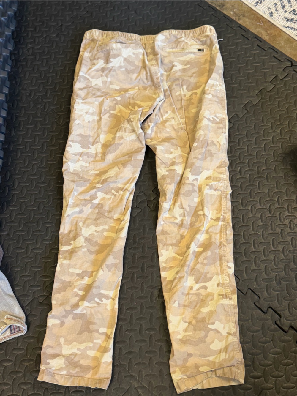 BYLT Weekender drawstring Pant - tan camouflage